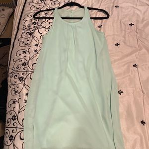 Mint XS I.N. San Francisco Crochet Trim Shift Dress